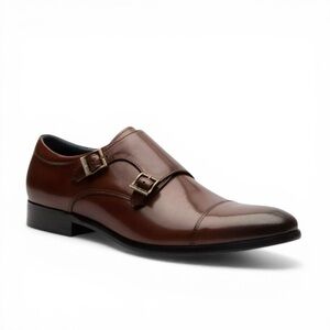 Blake McKay Miles Dress Monk Strap Loafers Brandy Leather Men’s Size 8.5